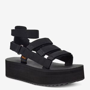 Teva Mevia Platform Sandals, Black, US size 7 (UK 5, EU 38, Japan 24)
